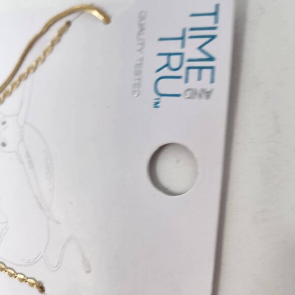 Time And Tru Taurus Zodiac Necklace Set Gold Tone 16" & 18" With Extenders - Picture 5 of 8